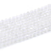 This is a Dakota Stones 4mm Crystal Quartz Microfaceted Gemstone strand with round beads in 15-16 inch strand.