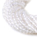This is a Dakota Stones 4mm Crystal Quartz Microfaceted Gemstone strand with round beads in 15-16 inch strand.