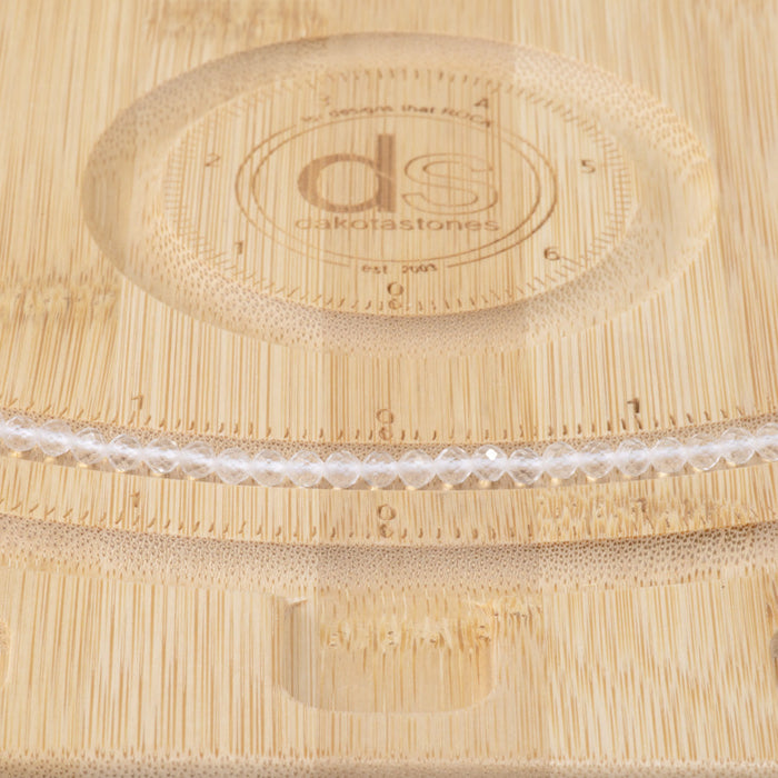 This is a Dakota Stones 4mm Crystal Quartz Microfaceted Gemstone strand with round beads in 15-16 inch strand.