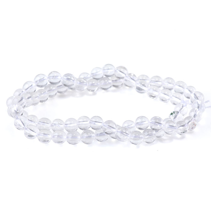 Crystal Quartz 6mm Round A Grade - 15-16 Inch