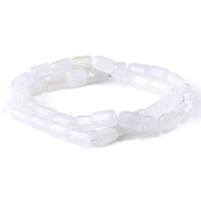 Crystal Quartz 7x10mm Faceted Tube - 15-16 Inch