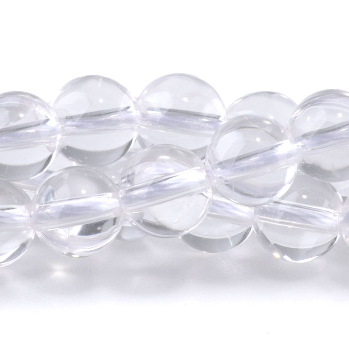 Crystal Quartz 8mm Round 15-16 Inch