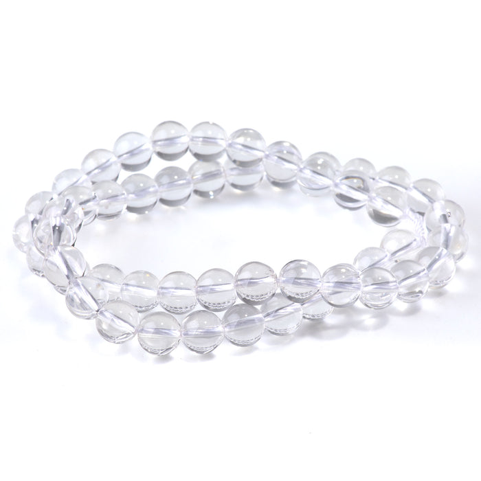Crystal Quartz 8mm Round A Grade - 15-16 Inch