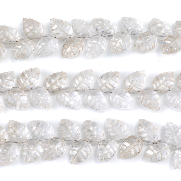 Crystal Quartz 8x11mm Leaf - 8 Inch