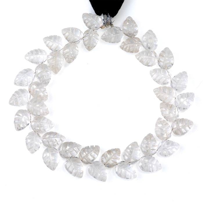 Crystal Quartz 8x11mm Leaf - 8 Inch