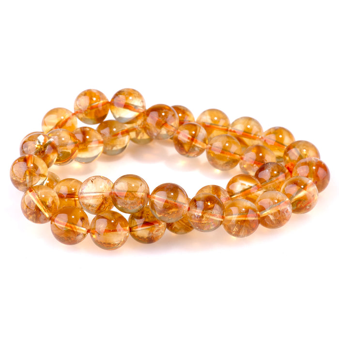 Citrine 10mm Round AAA Grade - 15-16 Inch