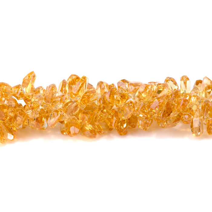 Citrine 11x14-15mm Nugget Faceted Top Drill - 8 Inch