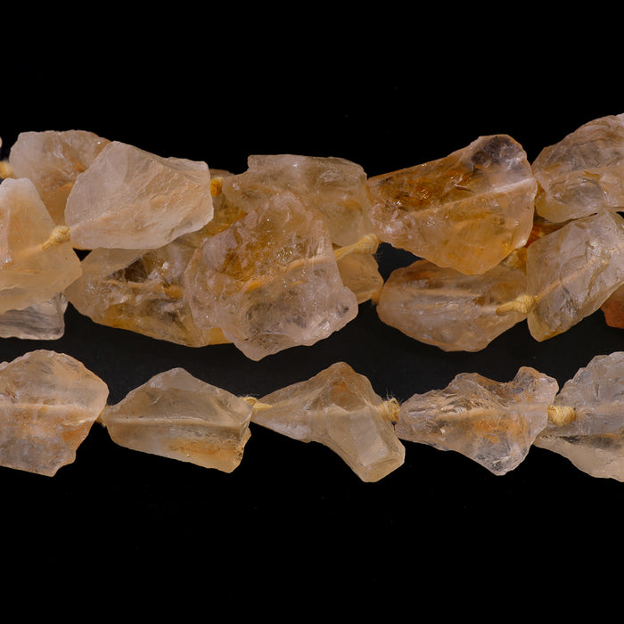 Citrine 15-20mm Rough Nugget - 15-16 Inch