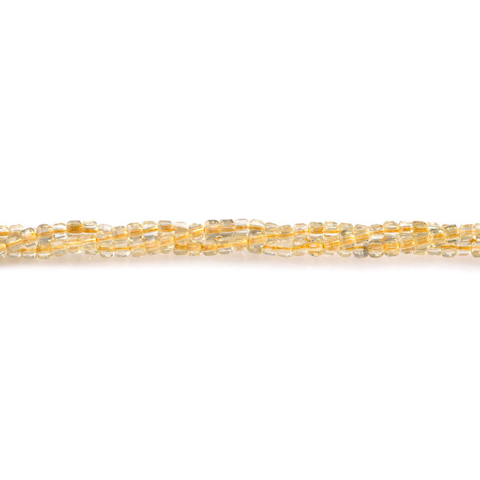 Citrine 3mm Table Cut Cube A Grade - 15-16 Inch