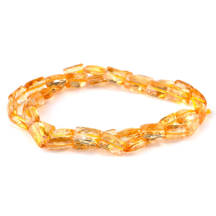 Citrine 6x9mm Faceted Rectangle - 15-16 Inch