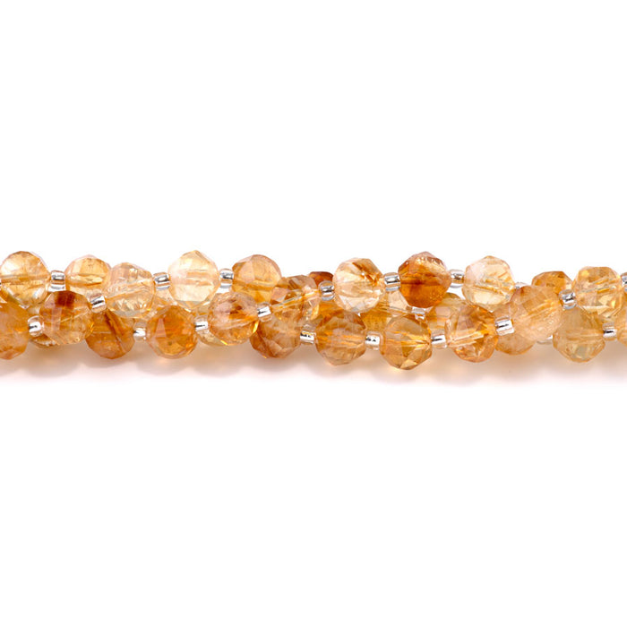 Citrine 7x8mm Faceted Nugget A Grade - 15-16 Inch