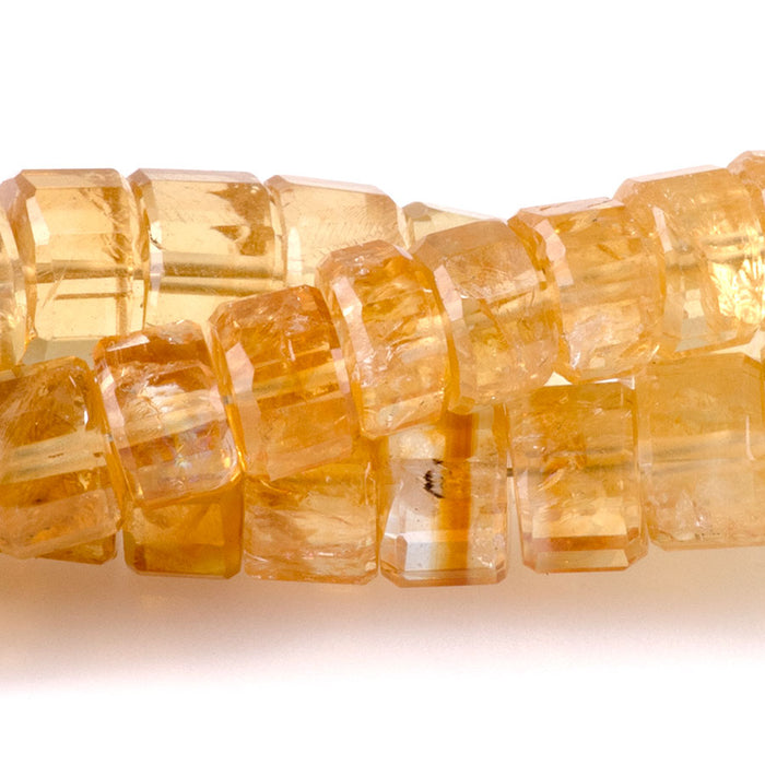 Citrine 8mm Banded Faceted Tyre - 15-16 Inch