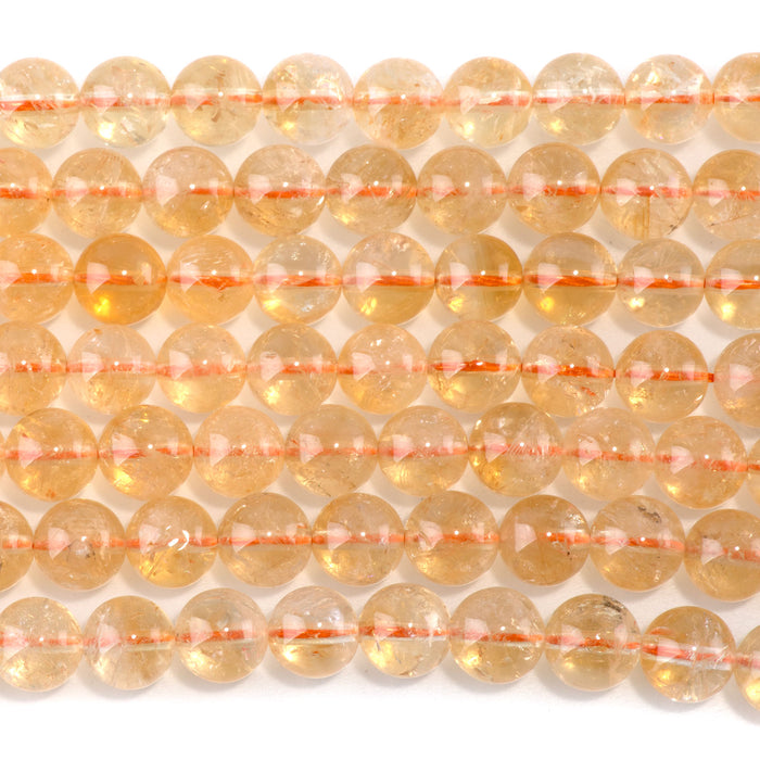 Citrine 8mm Round 15-16 Inch