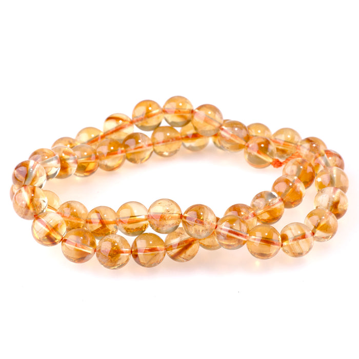 Citrine 8mm Round AAA Grade - 15-16 Inch