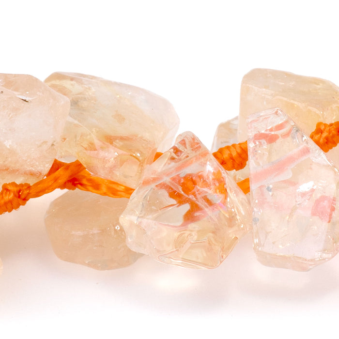 Citrine 9x13-12x16mm Top Drill Irregular Flat Drop - 15-16 Inch