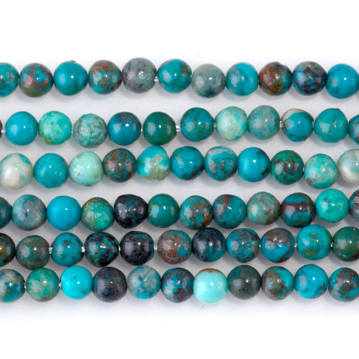 Chrysocolla 3mm Round Bead 15-16 Inch