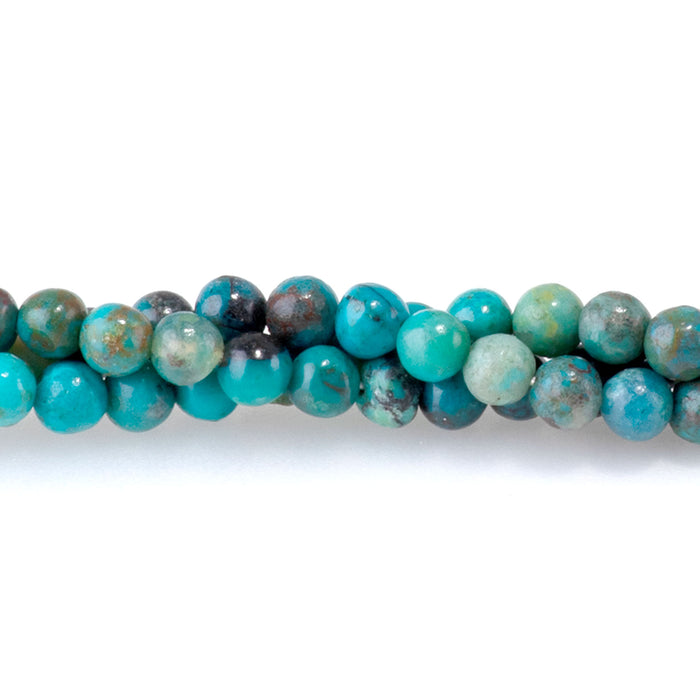 Chrysocolla 3mm Round Bead 15-16 Inch