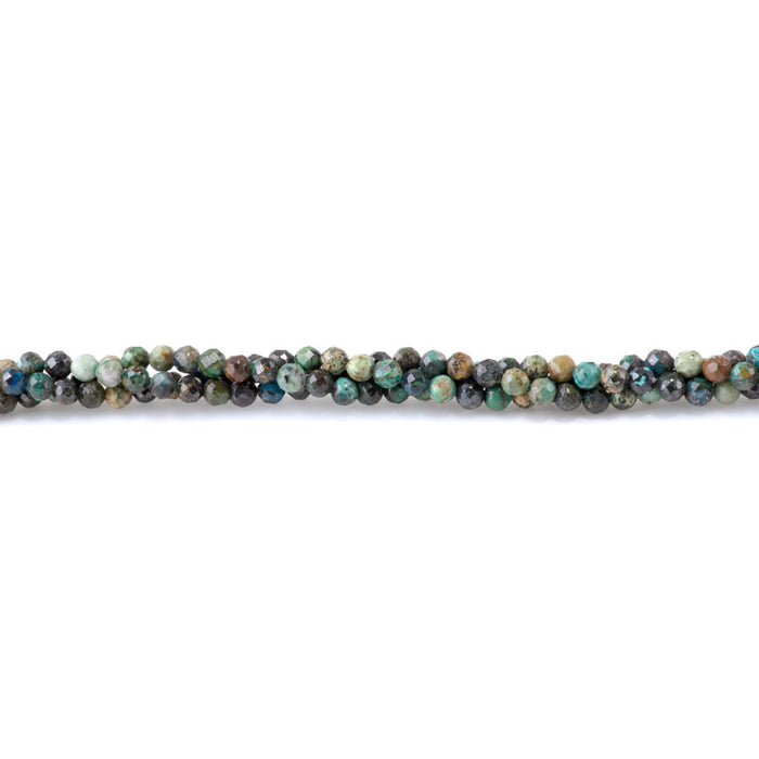 Chrysocolla 4mm Round Faceted A Grade - 15-16 Inch