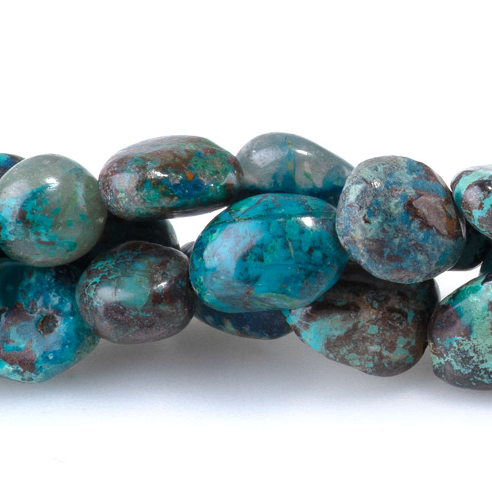 Chrysocolla 7x9-8x10mm Pebble - 15-16 Inch
