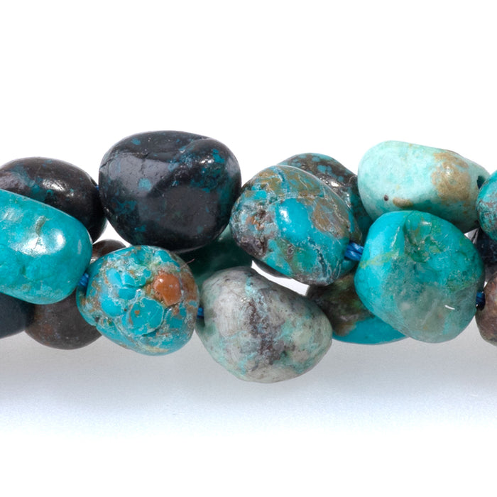 Chrysocolla 7x9-8x10mm Pebble A Grade - 15-16-Inch