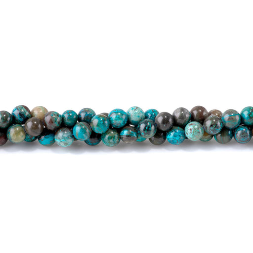 This is a Dakota Stones 8mm Peruvian Chrysocolla Gemstone strand with A grade round beads in 15-16 inch strand.