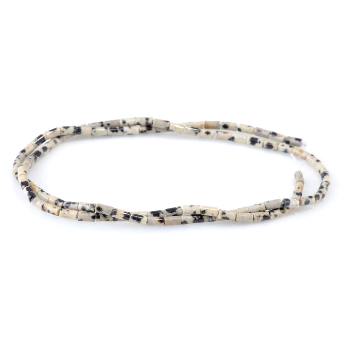 Dalmation Jasper 2x4mm Tube - 15-16 Inch