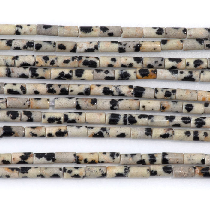 Dalmation Jasper 2x4mm Tube - 15-16 Inch