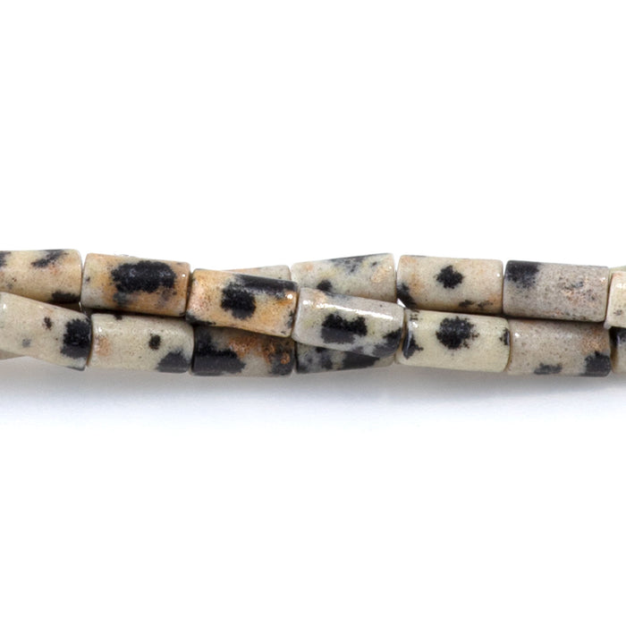 Dalmation Jasper 2x4mm Tube - 15-16 Inch