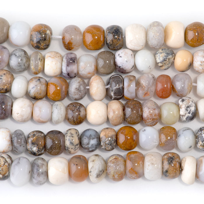 Dendritic Opal 9-10mm Irregular Rondelle - 15-16 Inch