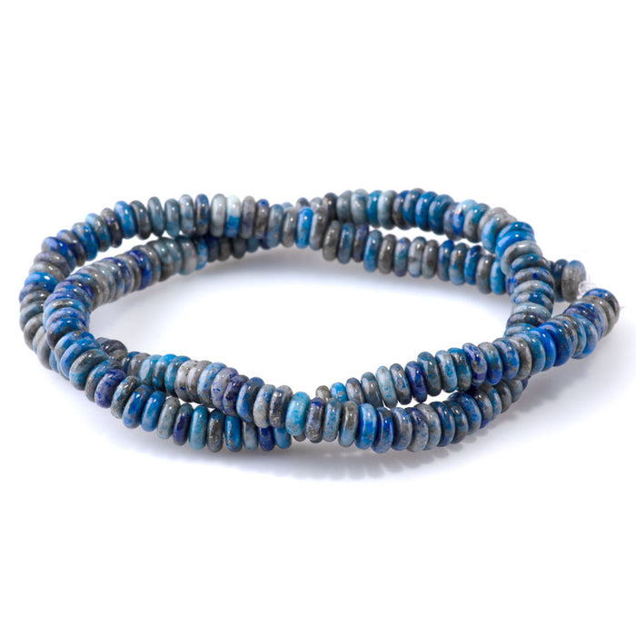 Denim Lapis 2x6mm Thin Rondelle - 15-16 Inch