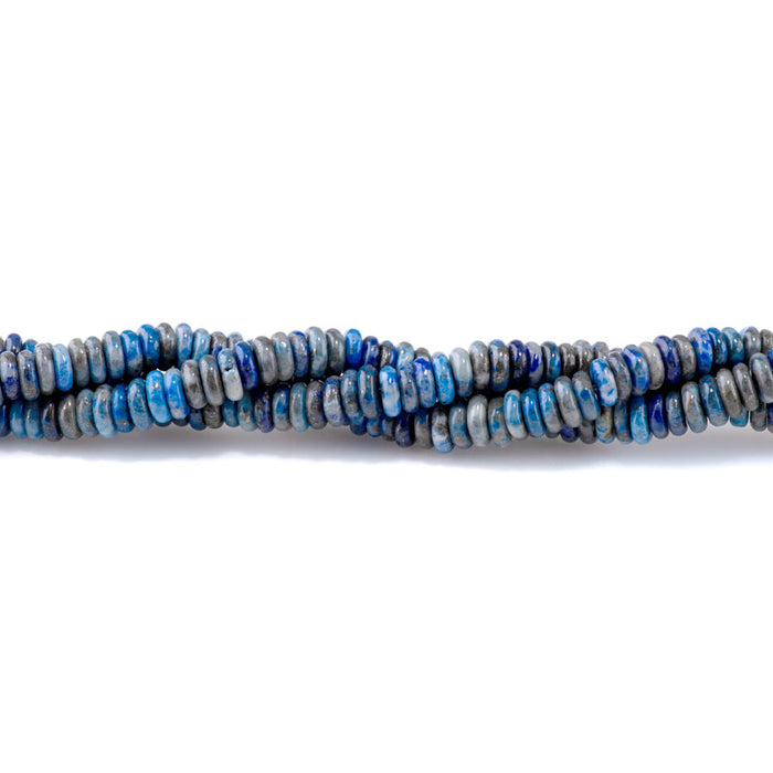 Denim Lapis 2x6mm Thin Rondelle - 15-16 Inch