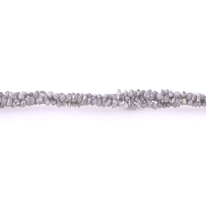 Grey Diamond 2-3mm Rough Nugget - 15-16 Inch