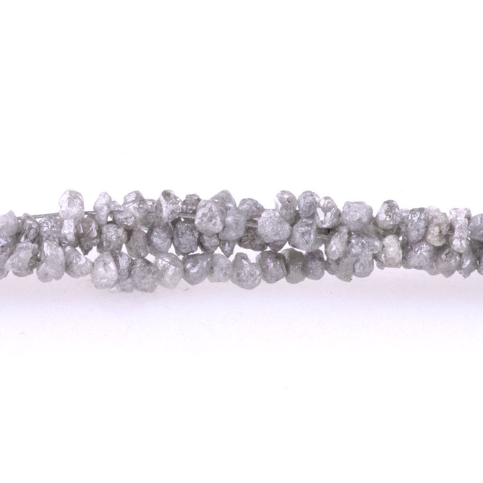 Grey Diamond 2-3mm Rough Nugget - 15-16 Inch