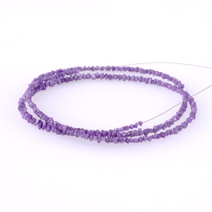 Purple Diamond 2-3mm Rough Nugget - 15-16 Inch