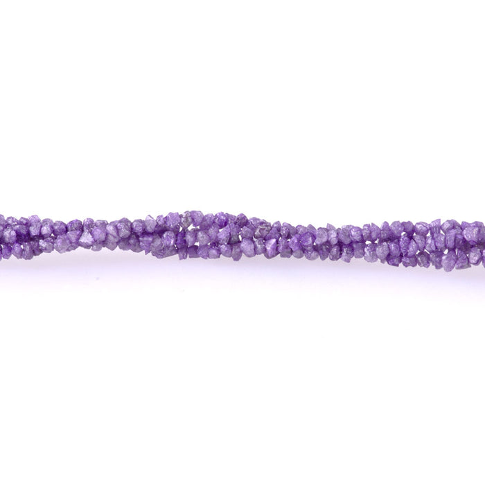 Purple Diamond 2-3mm Rough Nugget - 15-16 Inch