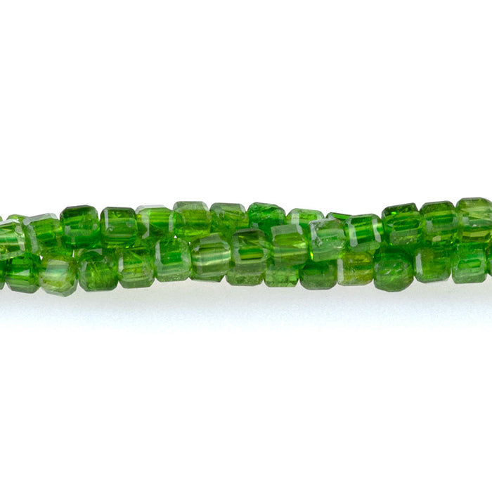 Diopside 2.5mm Cube Faceted AAA Grade - 15-16 Inch