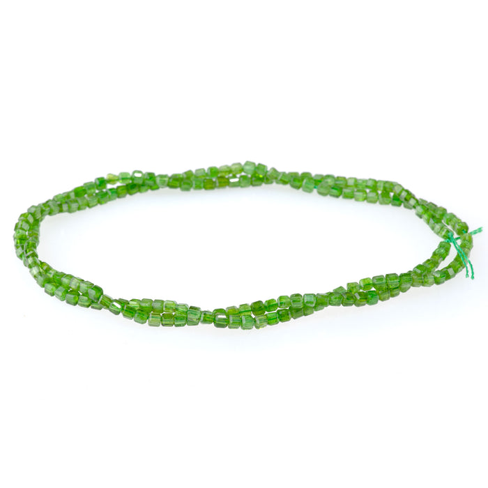 Diopside 2.5mm Table Cut Cube  - 15-16 Inch