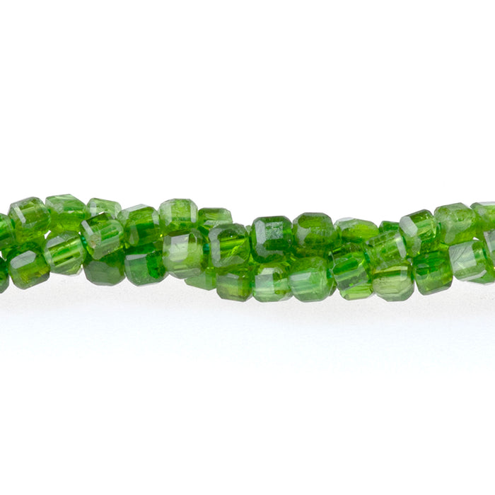 Diopside 2.5mm Table Cut Cube  - 15-16 Inch