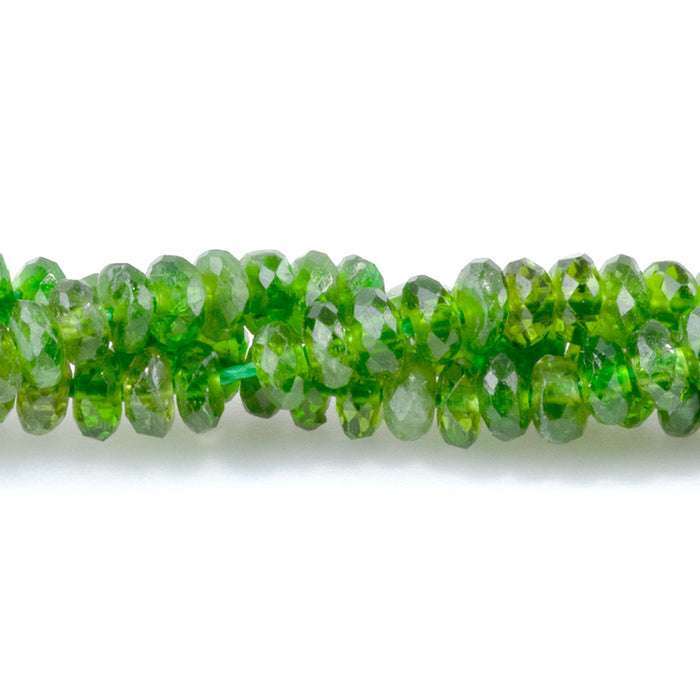 Diopside 2x3mm Faceted Rondelle AAA Grade - 15-16 Inch