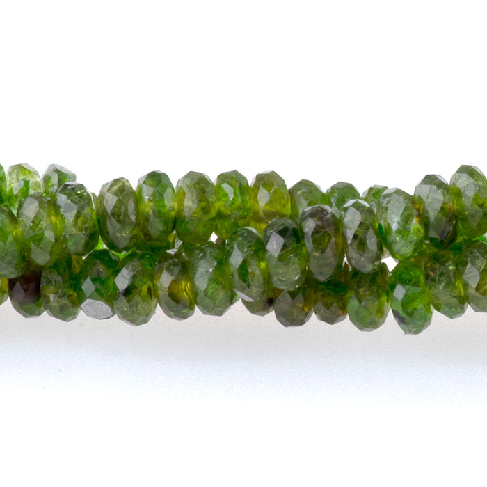 Diopside 2x4mm Thin Faceted Rondelle - 15-16 Inch