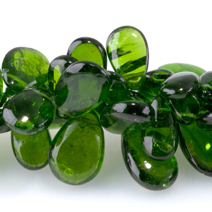 Diopside 4x6-8x12mm Graduated Top Drill Drop - 15-16 Inch