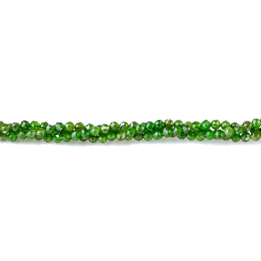 This is a Dakota Stones 4mm Diopside Gemstone strand with A grade faceted round beads in 15-16 inch strand.