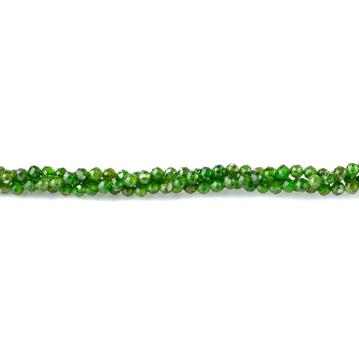 Diopside 4mm Round Faceted A Grade - 15-16 Inch