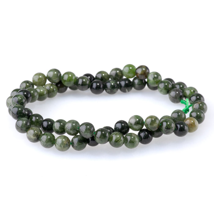 Diopside 6mm Round - 15-16 Inch
