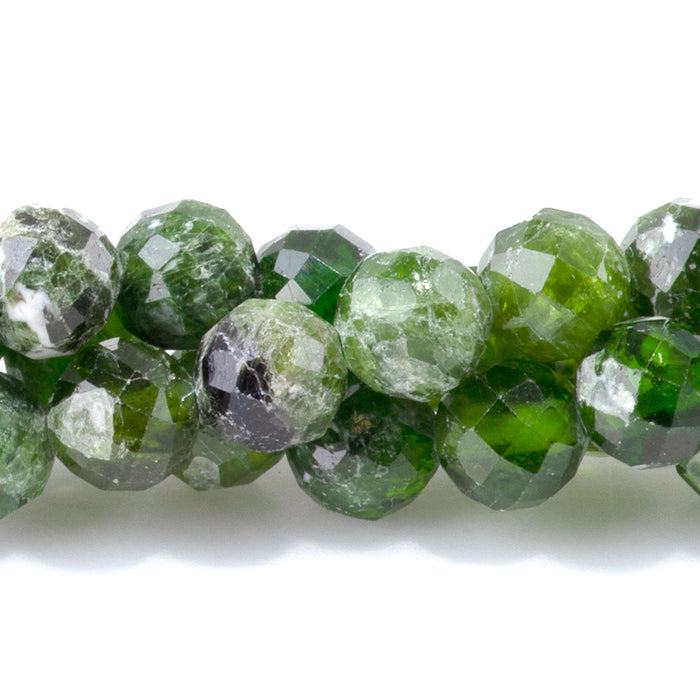 Diopside 6mm Faceted Round - 15-16 Inch