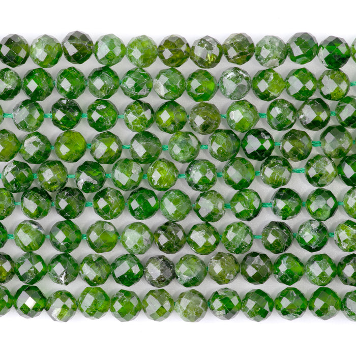 Diopside 6mm Faceted Round A Grade - 15-16 Inch