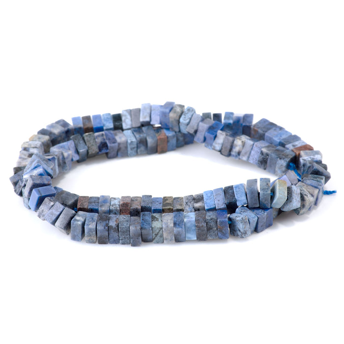 Dumortierite 3x6mm Square Rondelle - 15-16 Inch