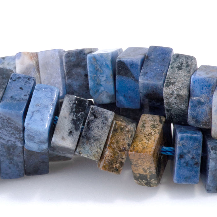 Dumortierite 3x6mm Square Rondelle - 15-16 Inch