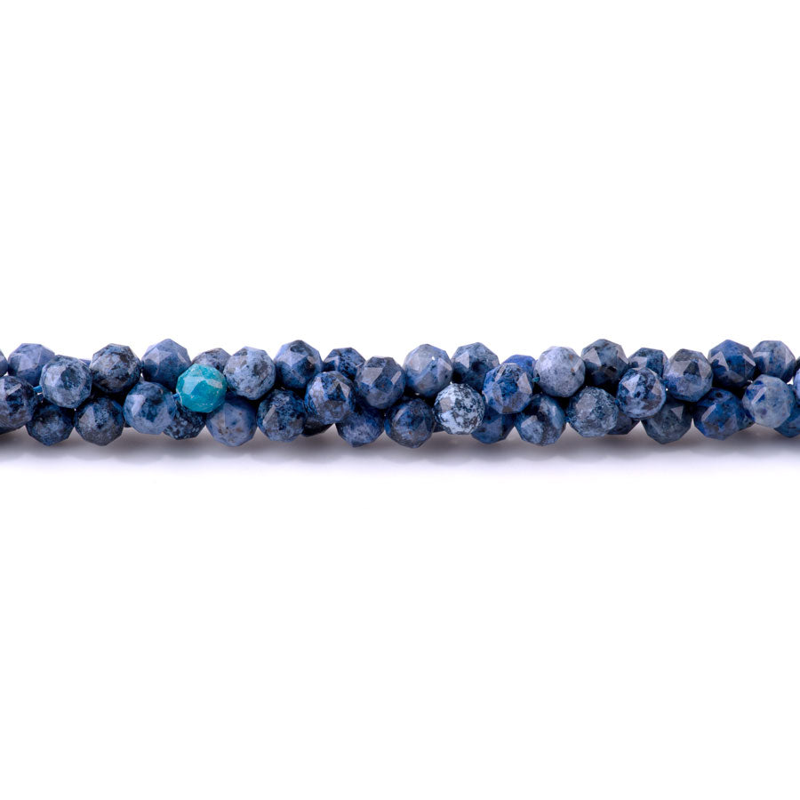Dumortierite 8mm Double Heart Faceted A Grade - 15-16 Inch