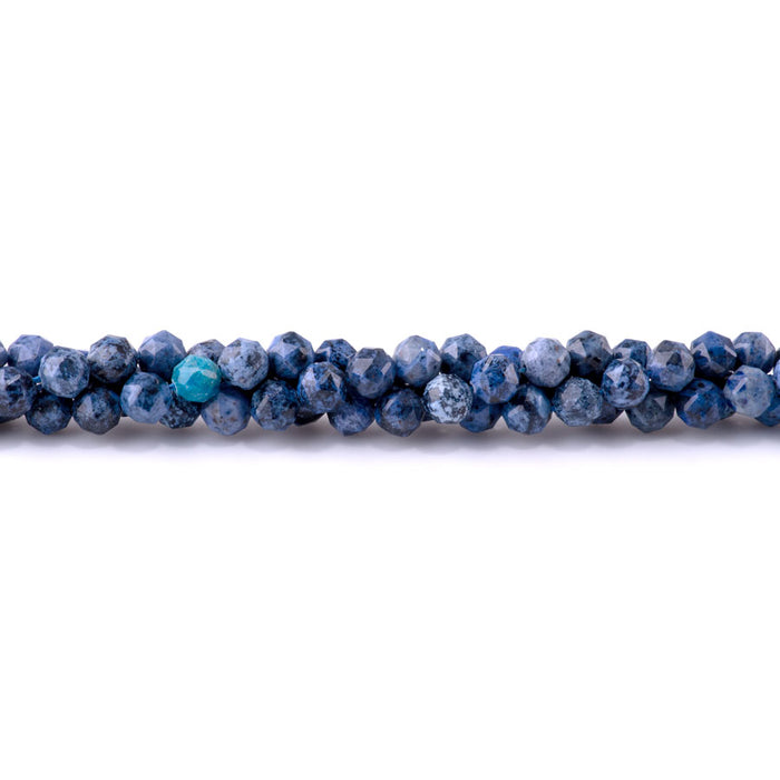 Dumortierite 8mm Double Heart Faceted A Grade - 15-16 Inch